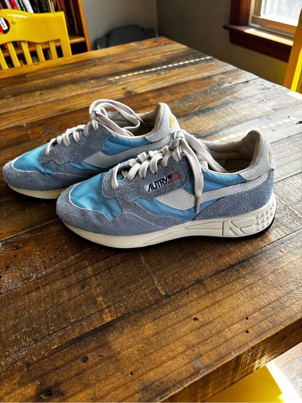 Autry Reelwind Sneakers Blue Suede Nylon EU 38 Worn Twice - Picture 2 of 9